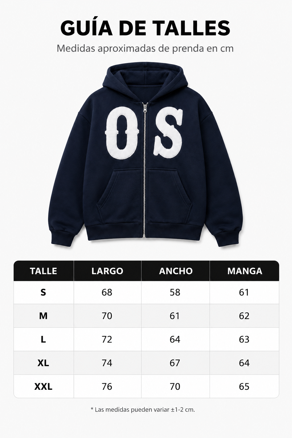 PRE VENTA! OS VARSITY ZIP