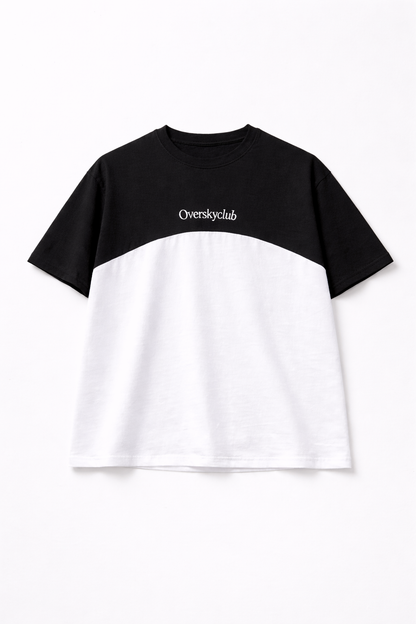 Remera boxy combinada