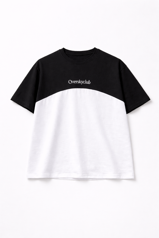 Remera boxy combinada